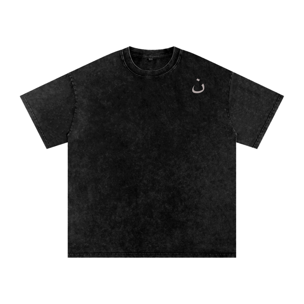 Snow Washed Oversized Cotton T-Shirt