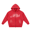 Sunfade Two-way Zipper Boxy Fleece Hoodie
